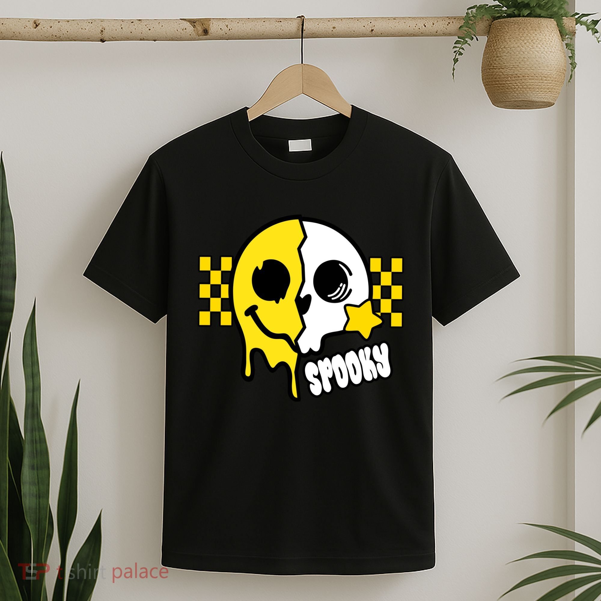 Spooky Retro Smile Skeleton Halloween T-Shirt