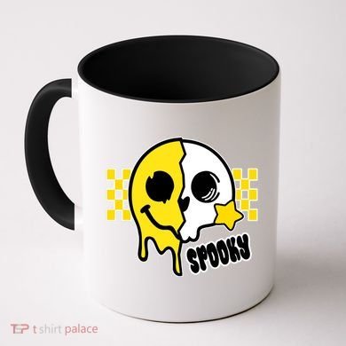Spooky Retro Smile Skeleton Halloween Coffee Mug
