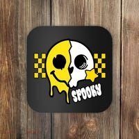 Spooky Retro Smile Skeleton Halloween Coaster thumb 0