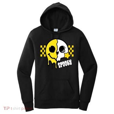 Spooky Retro Smile Skeleton Halloween Women's Hoodie