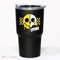Spooky Retro Smile Skeleton Halloween Tumbler thumb 0