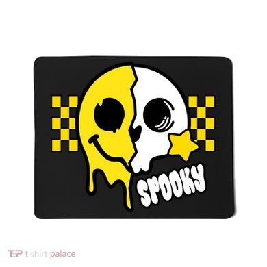 Spooky Retro Smile Skeleton Halloween Mousepad