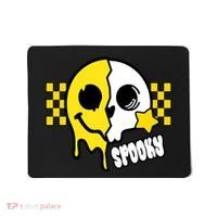 Spooky Retro Smile Skeleton Halloween Mousepad thumb 0
