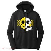 Spooky Retro Smile Skeleton Halloween Performance Fleece Hoodie thumb 0