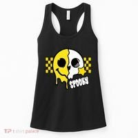Spooky Retro Smile Skeleton Halloween Women's Tank Top thumb 0