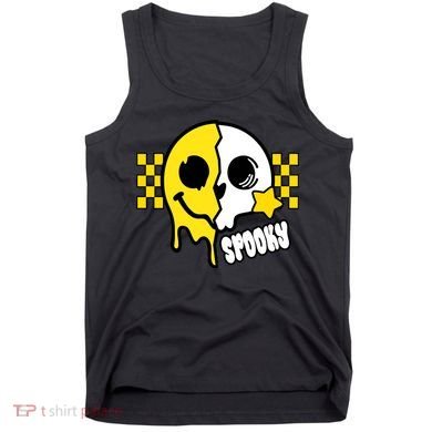 Spooky Retro Smile Skeleton Halloween Tank Top