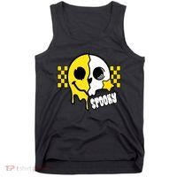 Spooky Retro Smile Skeleton Halloween Tank Top thumb 0