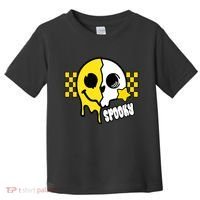 Spooky Retro Smile Skeleton Halloween Toddler T-Shirt thumb 0