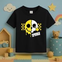 Spooky Retro Smile Skeleton Halloween Toddler T-Shirt thumb 3