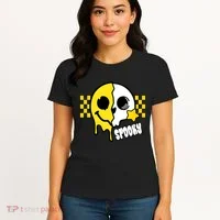Spooky Retro Smile Skeleton Halloween Women's T-Shirt thumb 4