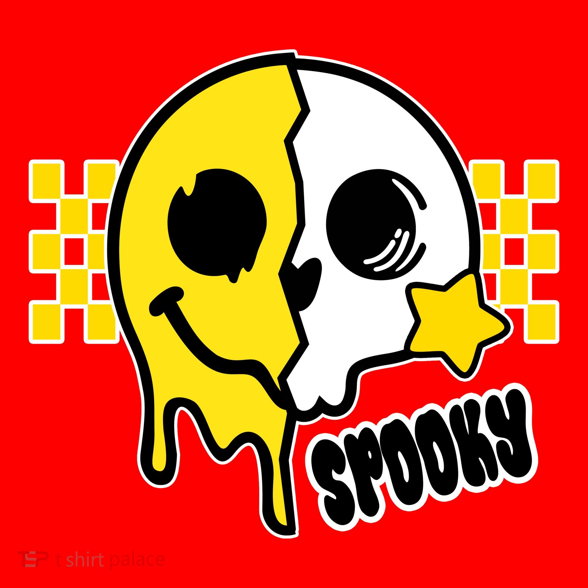 Spooky Retro Smile Skeleton Halloween Santa Hat
