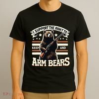Support Right To Keep And Arm Bears Humorous Wildlife Rights T-Shirt thumb 3