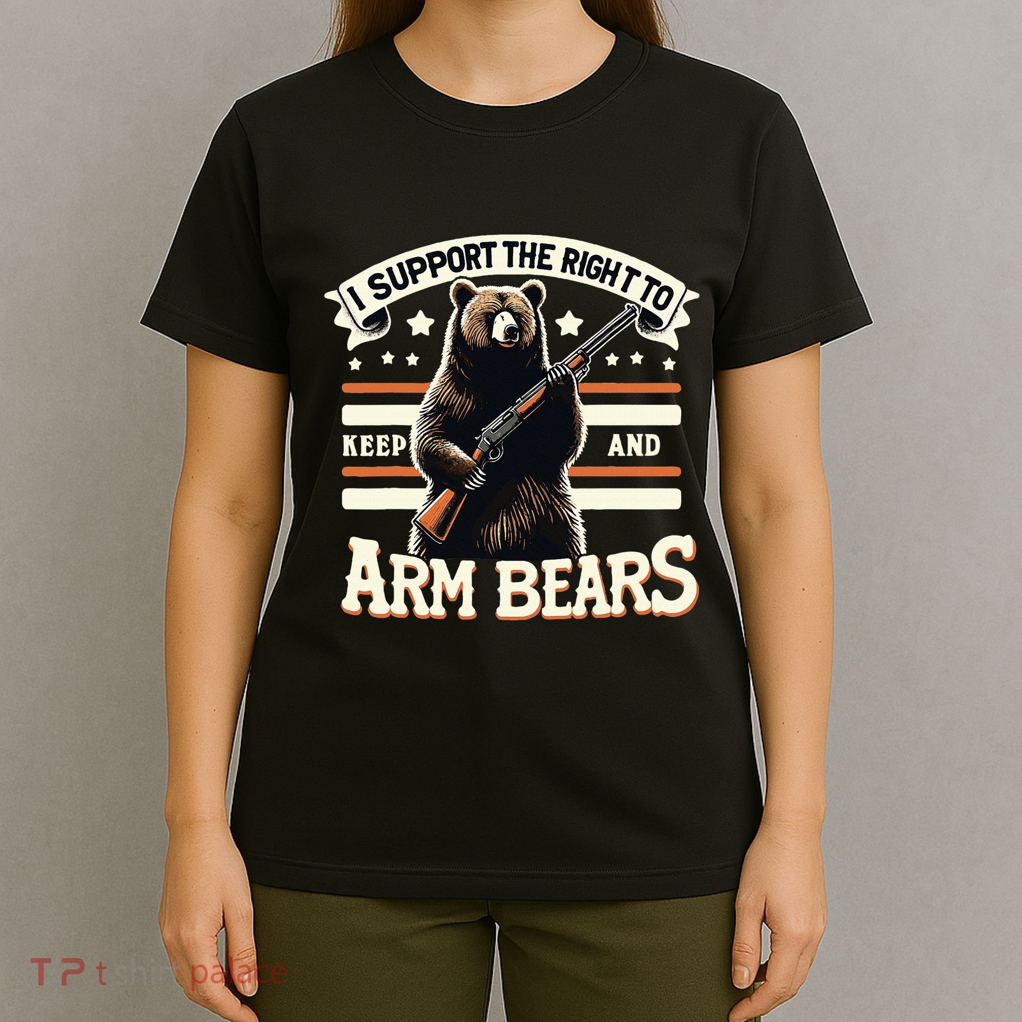 Support Right To Keep And Arm Bears Humorous Wildlife Rights T-Shirt