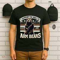 Support Right To Keep And Arm Bears Humorous Wildlife Rights T-Shirt thumb 6