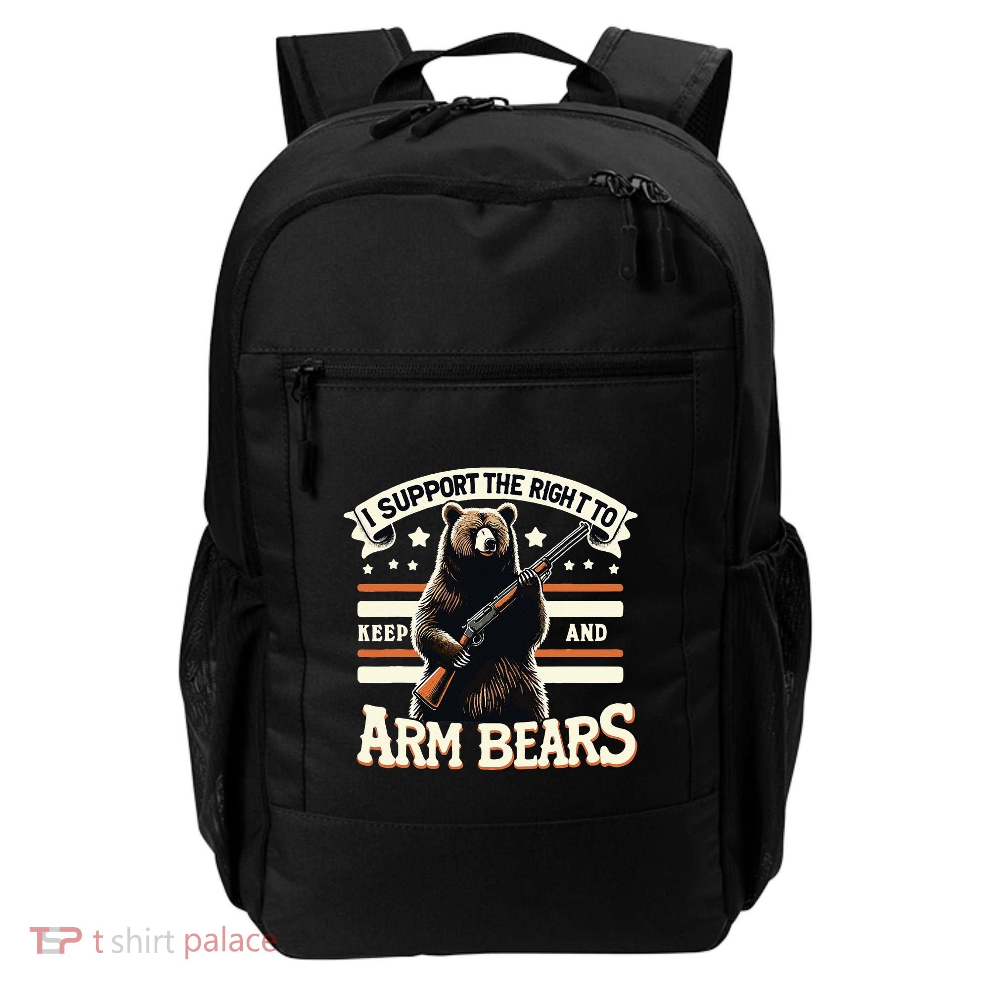 Support Right To Keep And Arm Bears Humorous Wildlife Rights Backpack