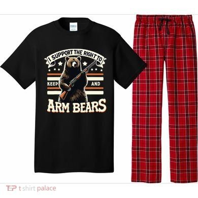 Support Right To Keep And Arm Bears Humorous Wildlife Rights Pajama Set