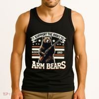Support Right To Keep And Arm Bears Humorous Wildlife Rights Tank Top thumb 3