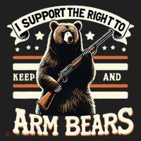 Support Right To Keep And Arm Bears Humorous Wildlife Rights Golf Towel thumb 3