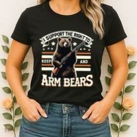 Support Right To Keep And Arm Bears Humorous Wildlife Rights Women's T-Shirt thumb 2