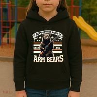 Support Right To Keep And Arm Bears Humorous Wildlife Rights Kids Hoodie thumb 3
