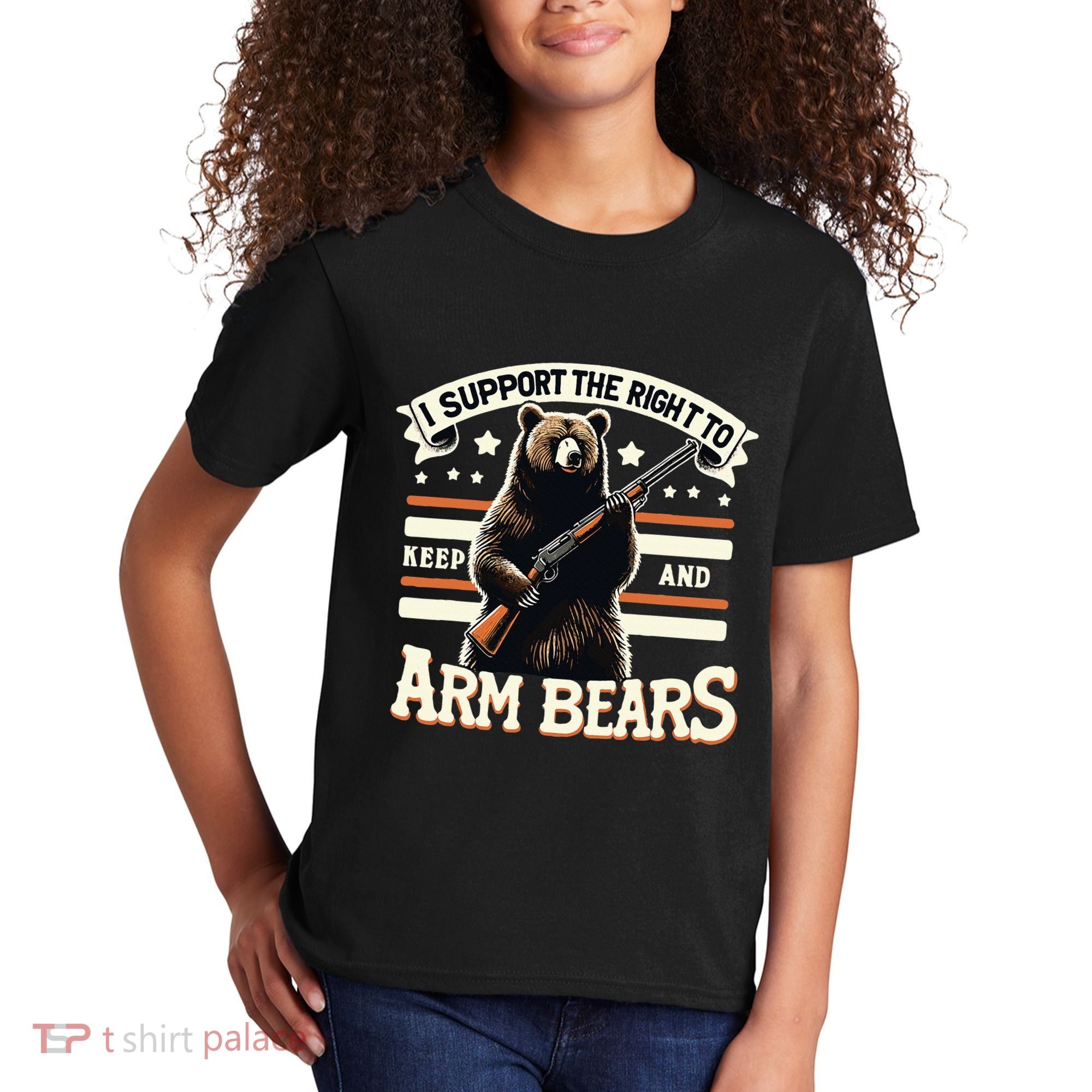 Support Right To Keep And Arm Bears Humorous Wildlife Rights Kids T-Shirt