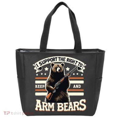 Support Right To Keep And Arm Bears Humorous Wildlife Rights Tote Bag