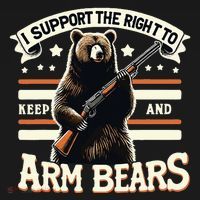 Support Right To Keep And Arm Bears Humorous Wildlife Rights Tote Bag thumb 4