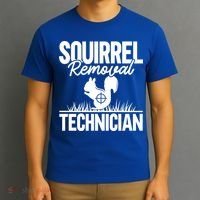 Squirrel Removal Technician Funny Squirrel Hunting Gift T-Shirt thumb 3