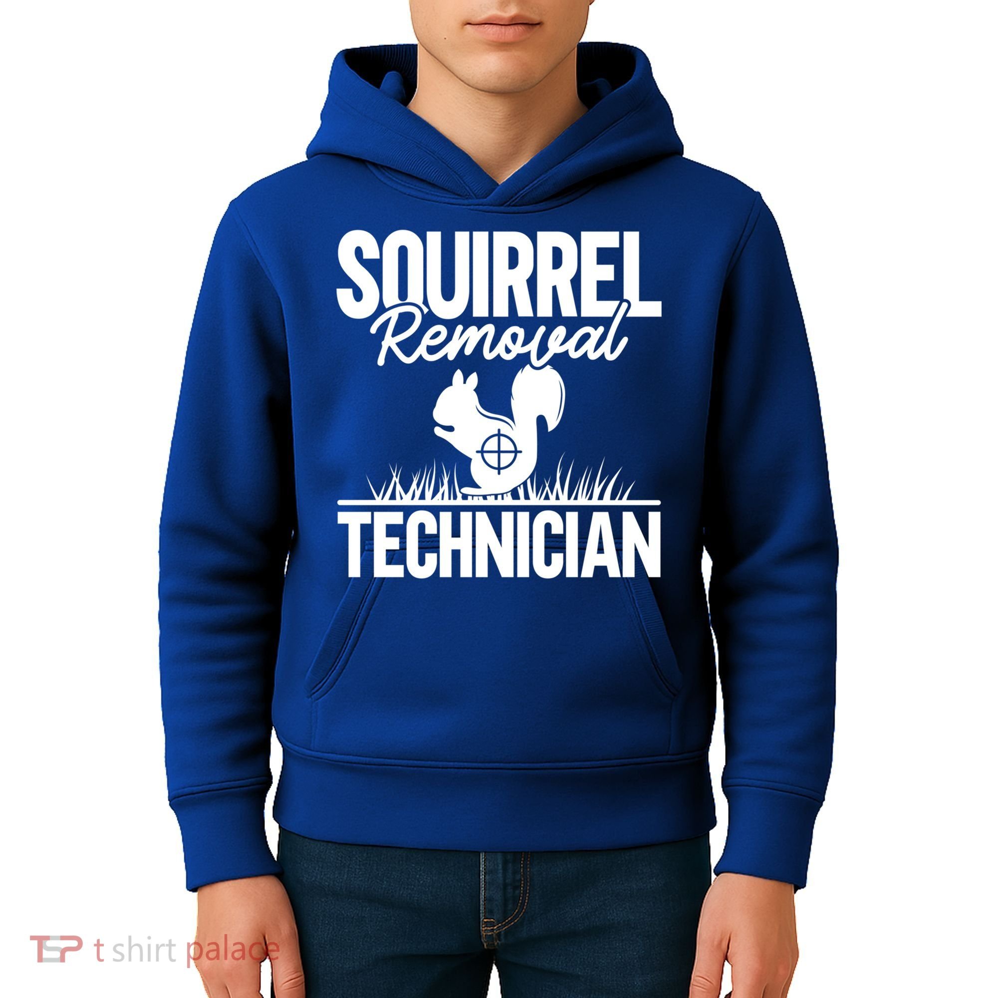 Squirrel Removal Technician Funny Squirrel Hunting Gift Kids Hoodie