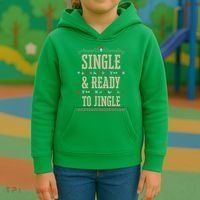 Single & Ready To Jingle Chrismas Kids Hoodie thumb 3