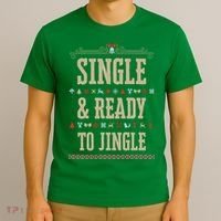 Single & Ready To Jingle Christmas T-Shirt thumb 3