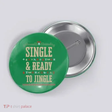 Single & Ready To Jingle Christmas Button