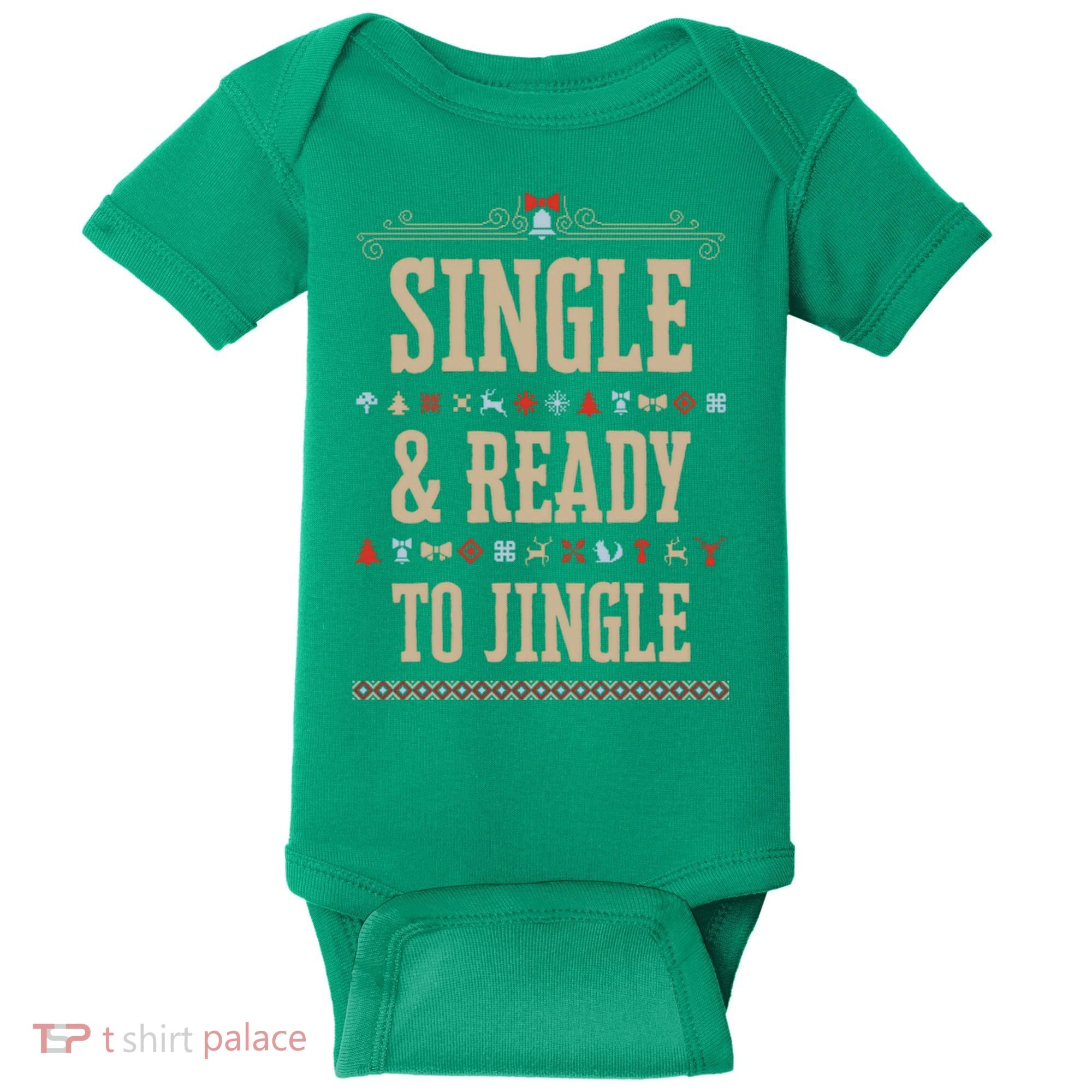 Single & Ready To Jingle Christmas Baby Bodysuit