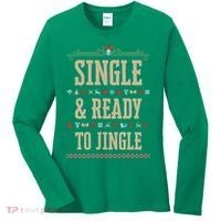 Single & Ready To Jingle Christmas Women's Long Sleeve Shirt thumb 0