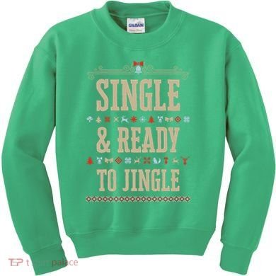 Single & Ready To Jingle Christmas Kids Sweatshirt