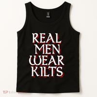 Scottish Red Tartan Plaid Real Wear Kilts Tank Top thumb 2