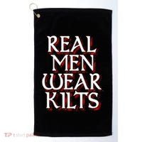 Scottish Red Tartan Plaid Real Wear Kilts Golf Towel thumb 0