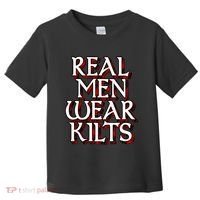 Scottish Red Tartan Plaid Real Wear Kilts Toddler T-Shirt thumb 0