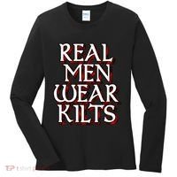Scottish Red Tartan Plaid Real Wear Kilts Women's Long Sleeve Shirt thumb 0