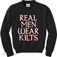Scottish Red Tartan Plaid Real Wear Kilts Kids Sweatshirt thumb 0