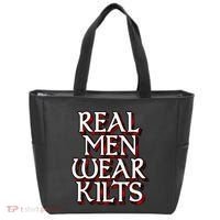 Scottish Red Tartan Plaid Real Wear Kilts Tote Bag thumb 0