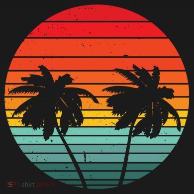 Summer Retro Tropical Sunset Impact Tech Backpack