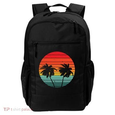 Summer Retro Tropical Sunset Backpack