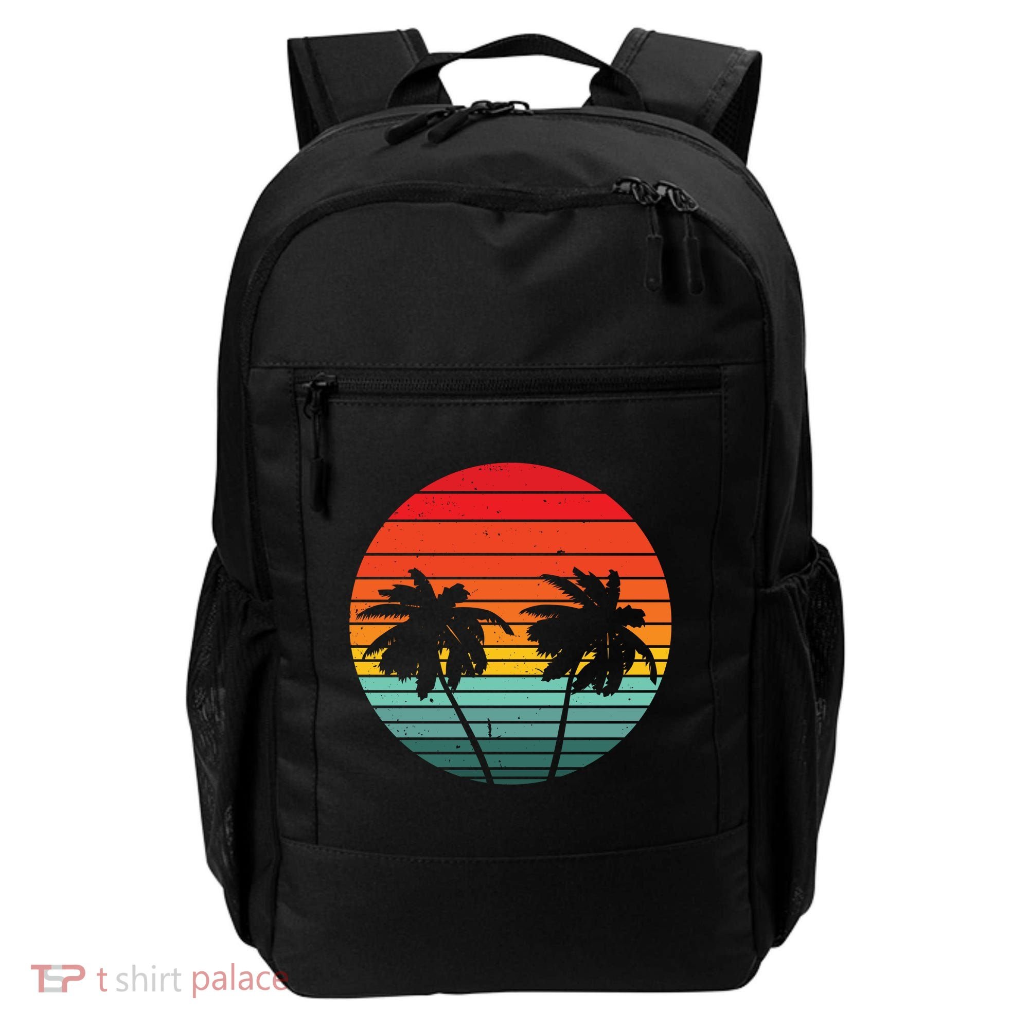 Summer Retro Tropical Sunset Backpack