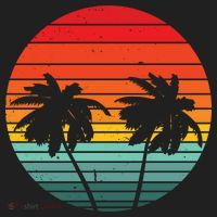 Summer Retro Tropical Sunset Tumbler thumb 3