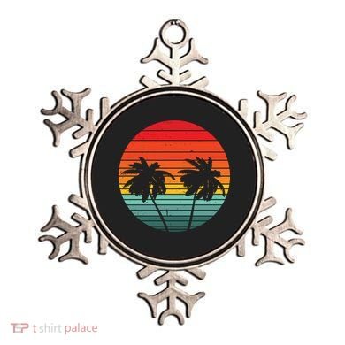 Summer Retro Tropical Sunset Ornament