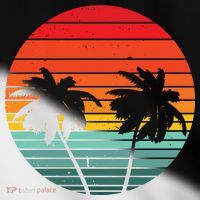 Summer Retro Tropical Sunset Toddler Fine Jersey T-Shirt thumb 2