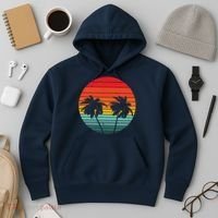 Summer Retro Tropical Sunset Hoodie thumb 3