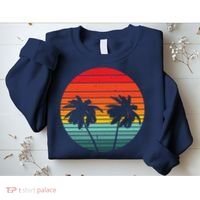 Summer Retro Tropical Sunset Sweatshirt thumb 2