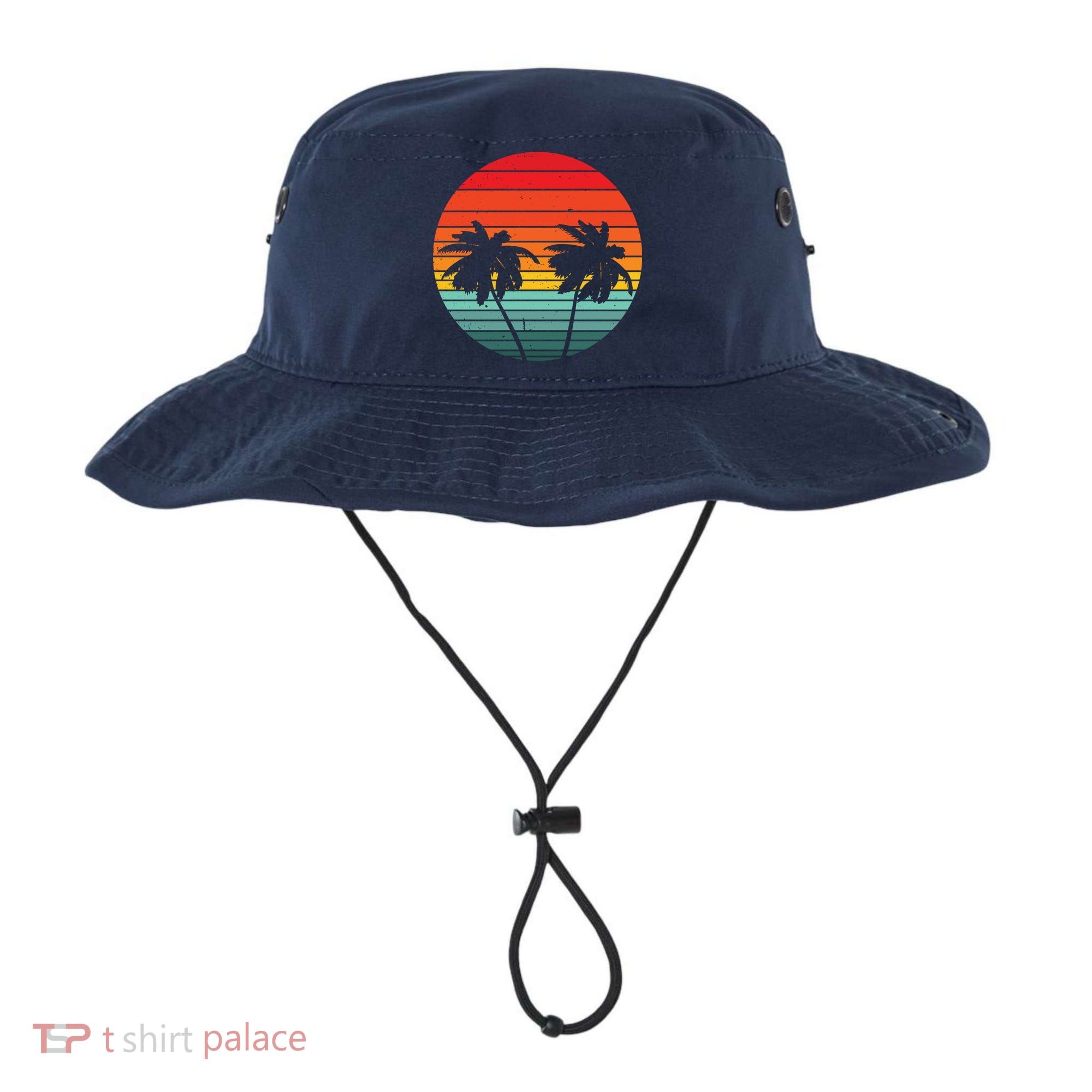 Summer Retro Tropical Sunset Bucket Hat